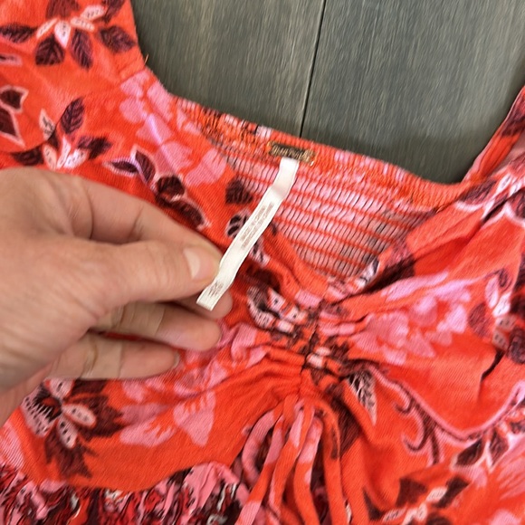 Free People  Summer top pink orange size XS - Picture 4 of 7